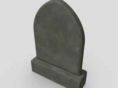 Tombstone 2 Low-poly 3D model