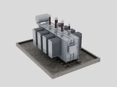 High voltage transformer 3D model