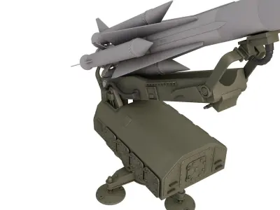 S-200 missile system 3D model
