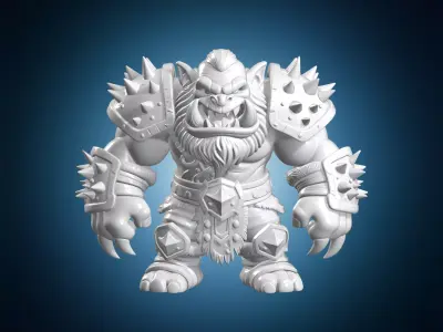Ork Warboss Figurine 3D Print Model 3D print model