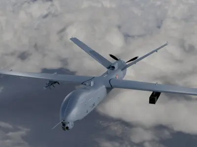 ANKA UAV - Rigged Low-poly 3D model