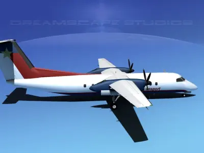 DeHavilland DHC-8-Q300 Texas Transport 3D model
