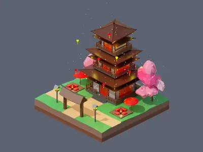 land 4A Low-poly 3D model