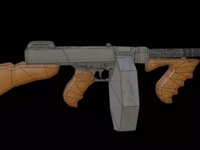 Low Poly Thompson Low-poly 3D model