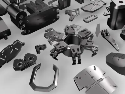 Kitbash VOL4 Mechanical mini pack  3D model