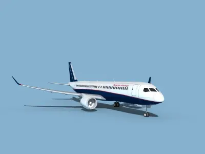 Airbus A320-300 Frontiers America 3D model