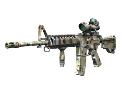 Colt M4A1 - Sopmod ACOG - Digital Camouflage 3D model
