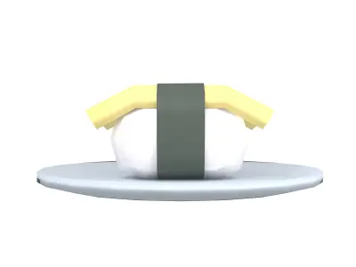 Egg Sushi v1 002 Low-poly 3D model