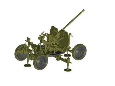 anti-aircraft gun 3D model