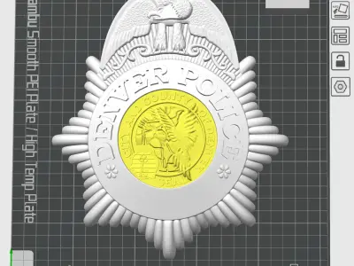 Denver Police Badge 3D print model