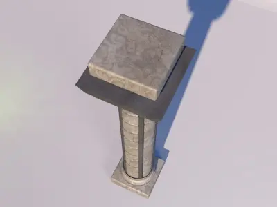 column with shadow Free 3D model