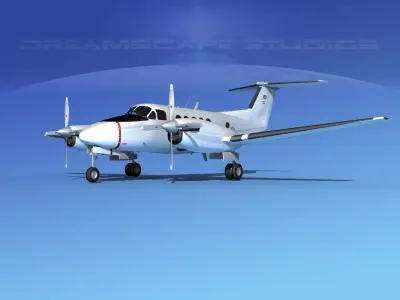 Beechcraft UC-12Q Huron V12 US GOV 3D model