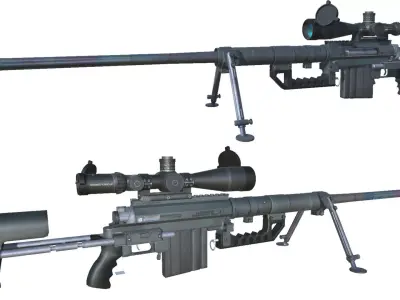 37-Cheytac M200-gun model 3d game ready model Low-poly 3D model Low-poly 3D model