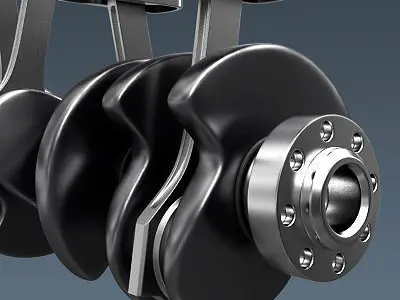 Animated L4 Engine Cylinders 3D model