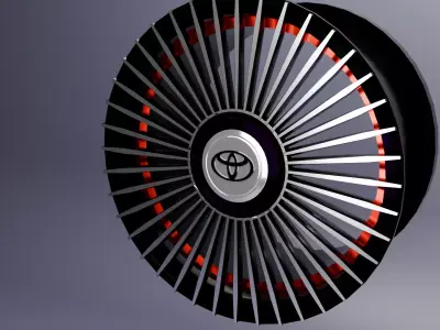 Toyota 2024 wheels Free 3D model
