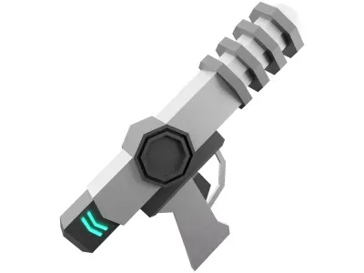 3d  Sci - Fi shotguns for shooting in space icon 3D model