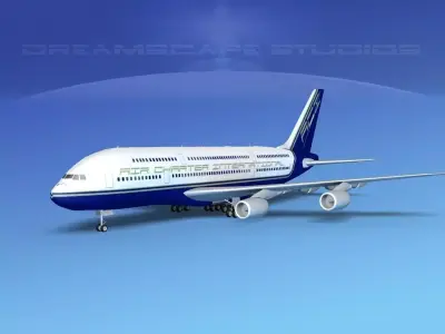 Airbus A380-800 Air Charter Intl 3D model