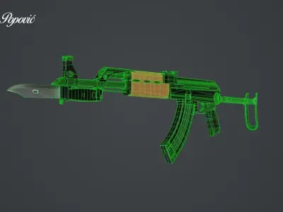 Zastava M70AB2 3D model