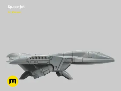 Fantasy Space Jet 3D print model