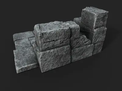 Old Ruin Low-poly 3D model