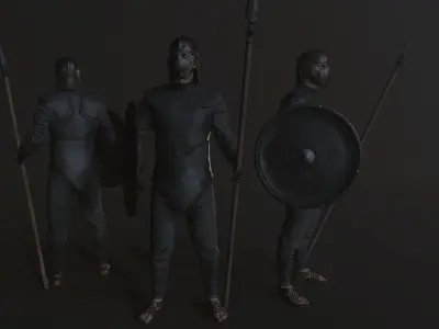 unsullied warrior Low-poly 3D model