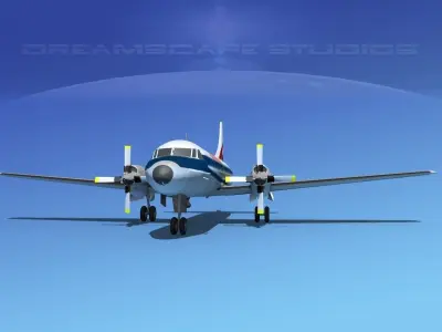 Convair CV-580 Allegheny 3D model