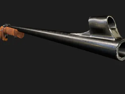 Winchester Rifle - Parker Hale Model 1200 Free low-poly 3D model