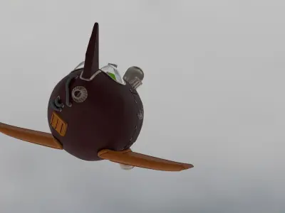 animation aircraft 3D model