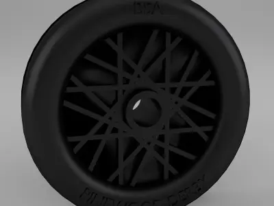 Pinewood Derby Wheel Low-poly 3D model