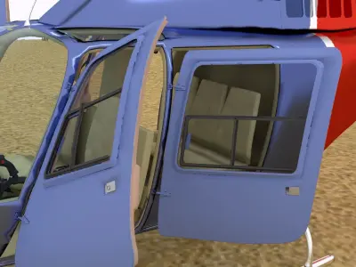 Bell 206 Helicopter 3D model