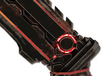 Heavy Full Metal Sword Low-poly 3D model