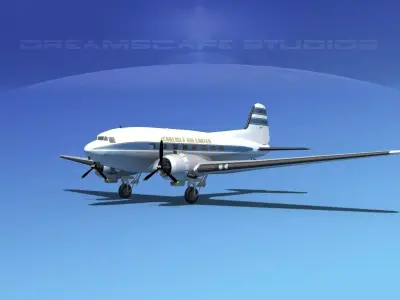 Douglas DC-3 Carlysle 3D model