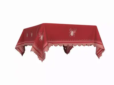 Sinister 3D Haunted Tablecloth featuring Bloodstains 3D model