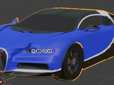 Buggati Chiron Free 3D model