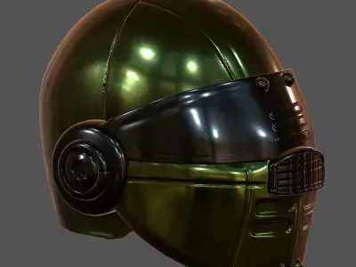 Helmet plastic mask Low-poly 3D model Low-poly 3D model purchase