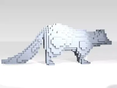 Raccoon Voxel 3D model