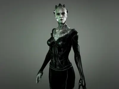 Borg Queen Low-poly 3D model