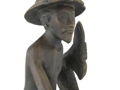 Fisherman Carving Low-poly 3D model