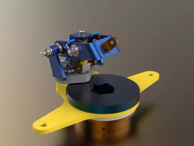 P-51D Mustang Tail Wheel De-clutching Assembly 3D print model