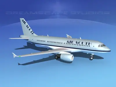 Airbus A319 Air South 3D model