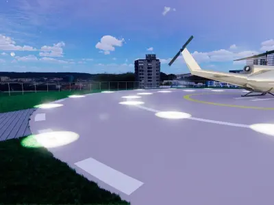 Helipad - ground type - in Revit 3D model