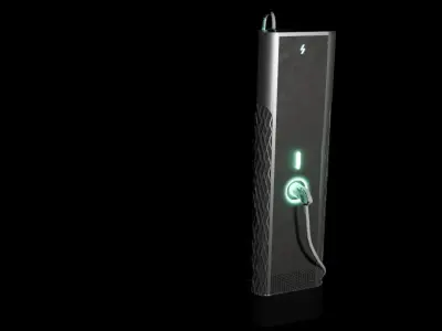 Electric vehicle charging station 3D model