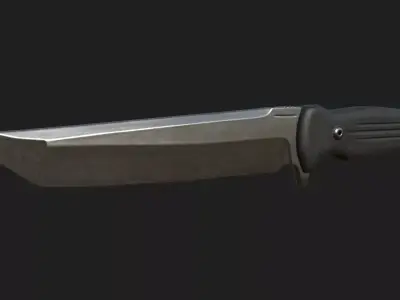 Tanto Knife - Game Ready - 4K PBR Low-poly 3D model