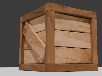 Cartoon Crate Free low-poly 3D model