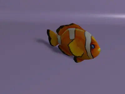 ANIMATED TROPIC FISH Low-poly 3D model