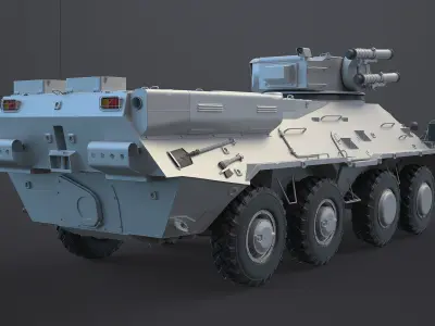 BTR-3 Ukranian APC High-Poly 3D model
