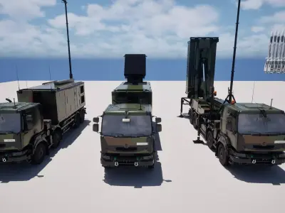 SAMP T Defence System 3D model