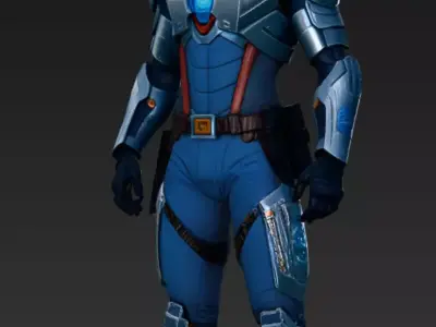 Nova Vanguard Sci-Fi Soldier Character 3D Model 3D model