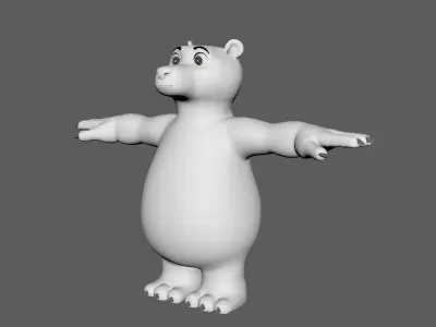 Bear Base - cartoon Free low-poly 3D model
