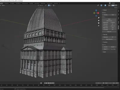 Torino Mole Antonelliana For 3d printer Low-poly 3D model